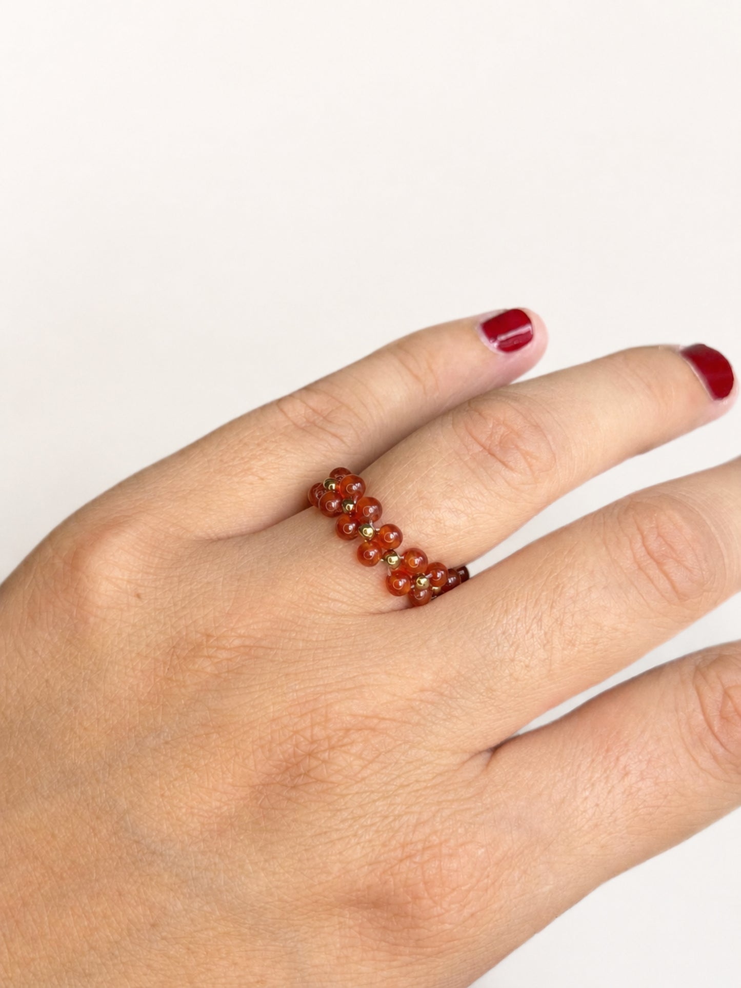 Fire Glow – Karneol Perlenring