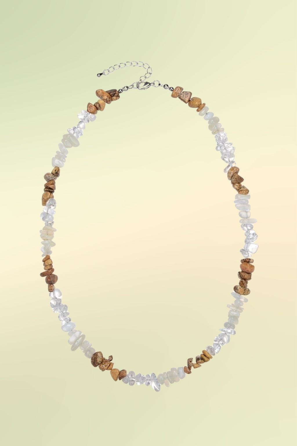 Collier Mix (Mondstein, Jaspis, Bergkristall) Ausdauer & Intuition