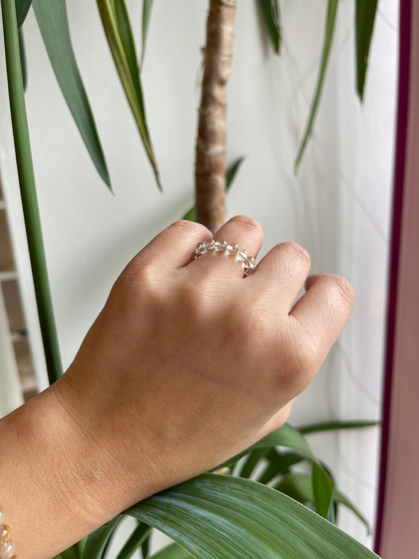 Bergkristall Ring elastisch