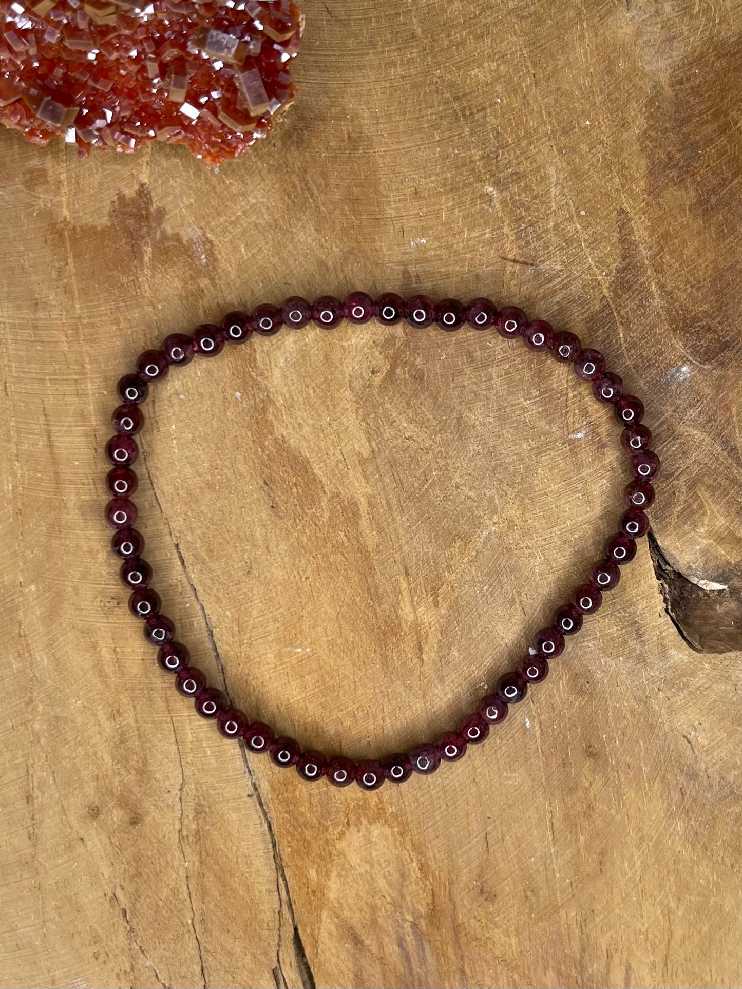Granat Edelstein Perlenarmband