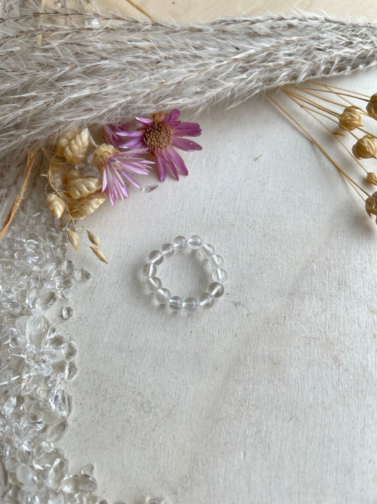 Bergkristall Ring elastisch
