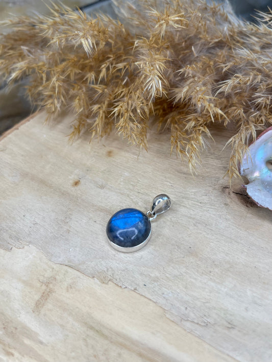 Labradorit „blue fire“ Anhänger 925 Silber