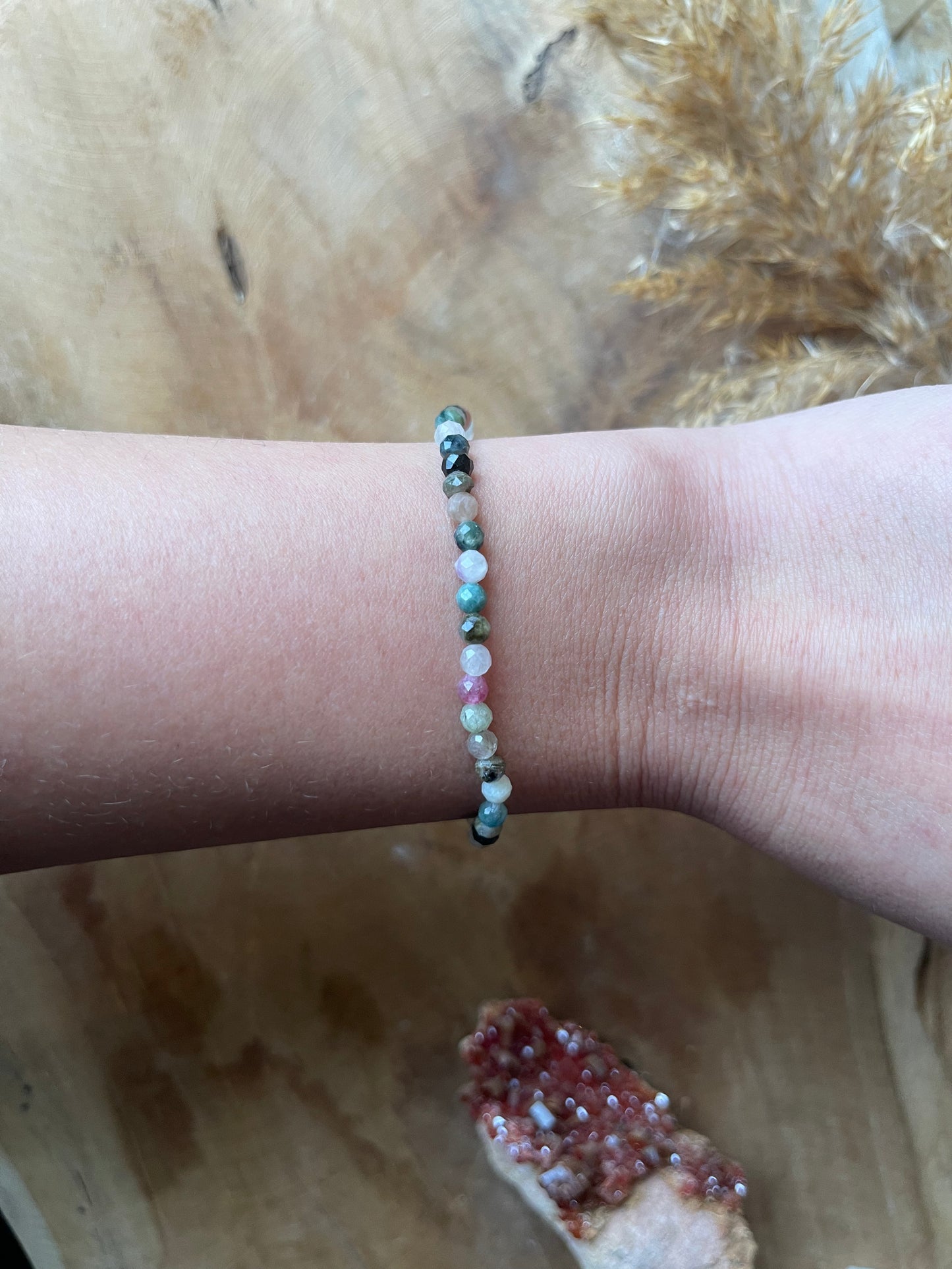 Turmalin bunt Armband facetiert