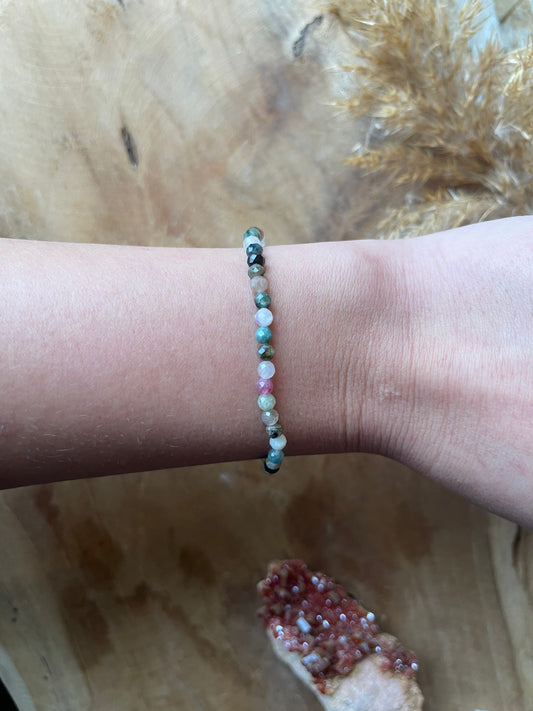 Turmalin bunt Armband facetiert