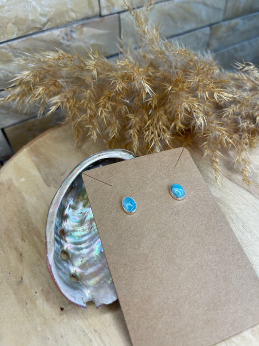 Larimar Ohrstecker 925 Silber