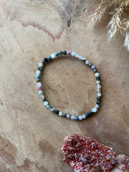 Turmalin bunt Armband facetiert