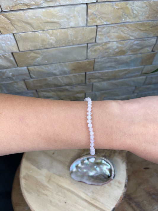 Rosenquarz Armband facetiert