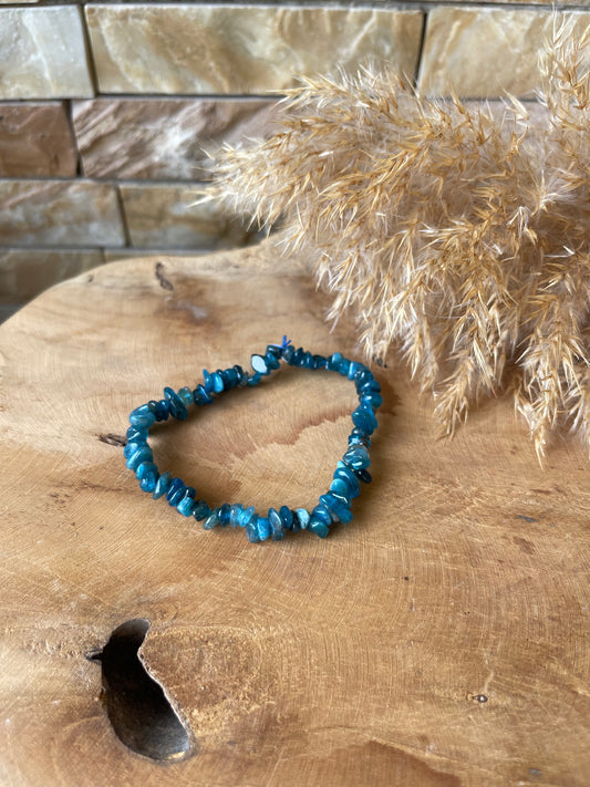Splitterarmband blauer Apatit