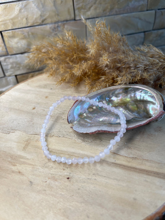 Rosenquarz Armband facetiert
