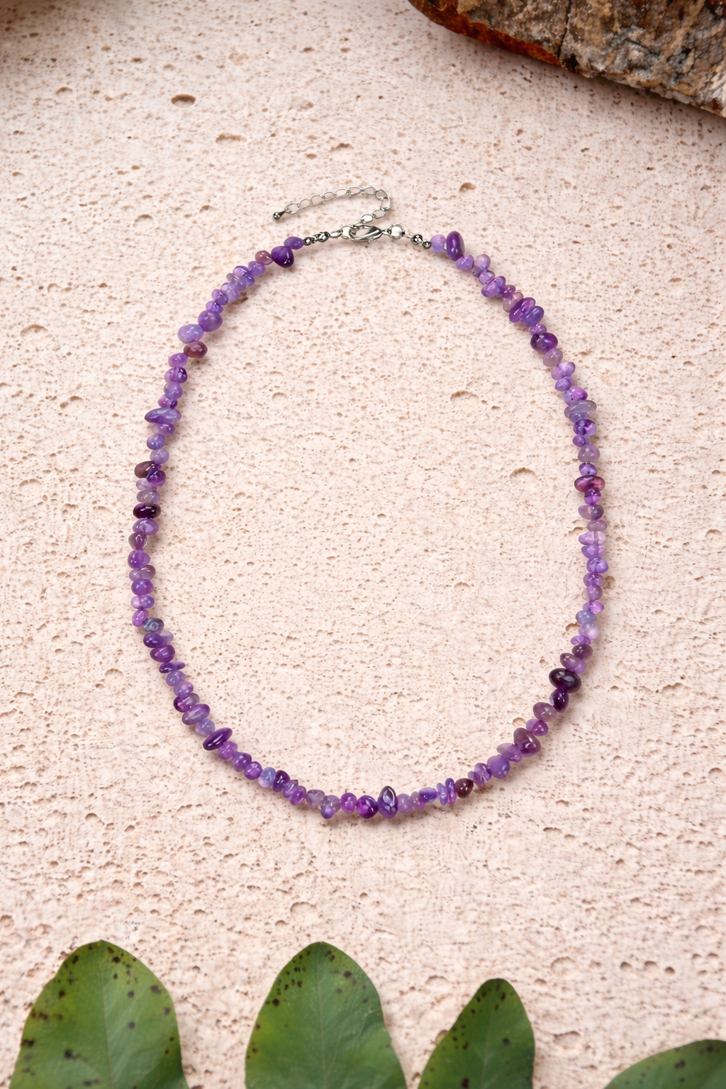 Splitterhalskette Amethyst