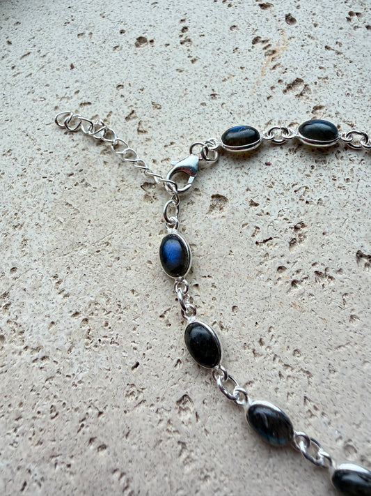 Filigranes Labradorit Armband (925 Silber)