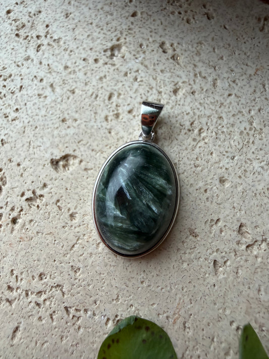 Seraphinit Anhänger (925 silber)