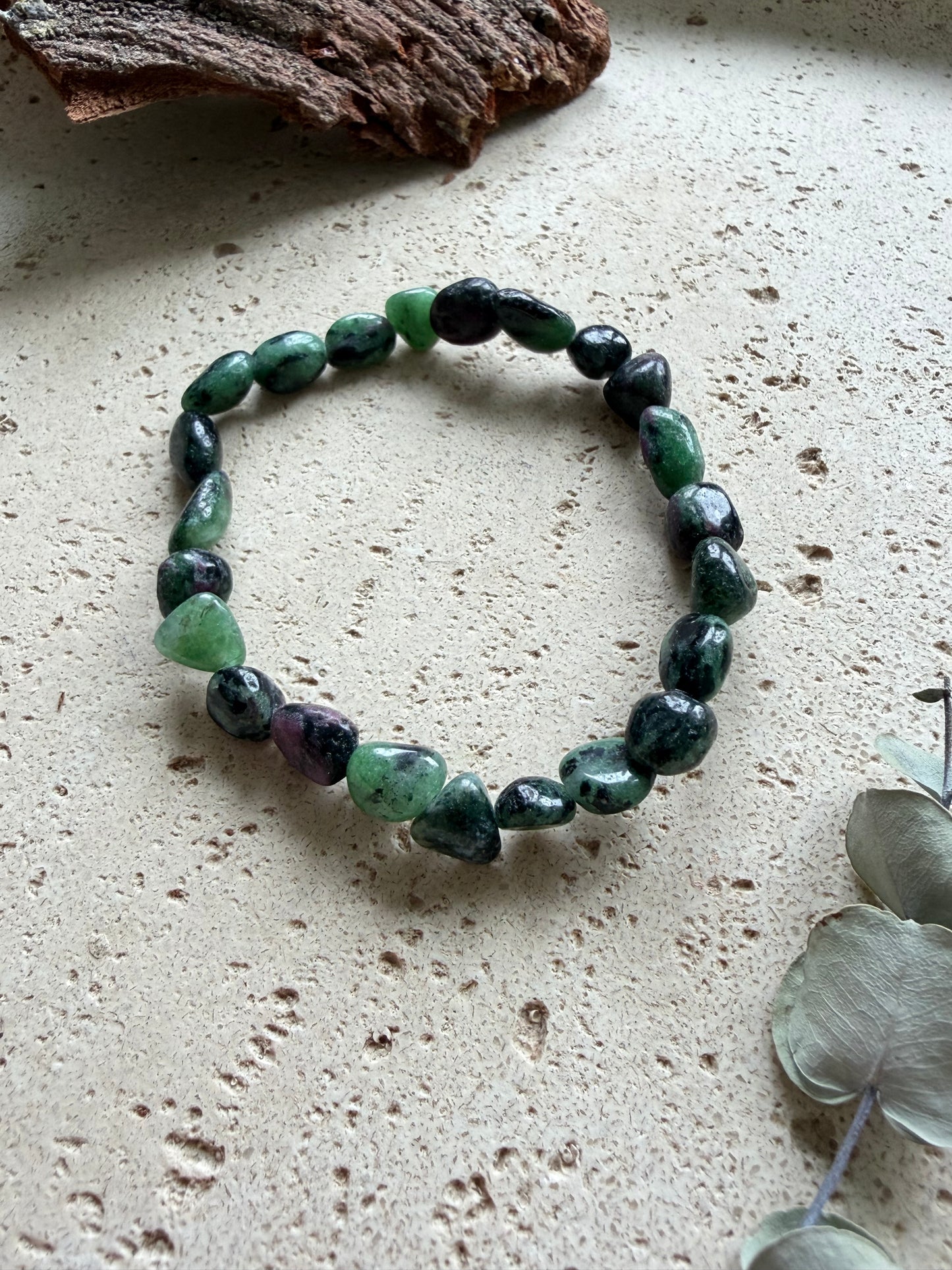 Rubin Zoisit Nuggetarmband