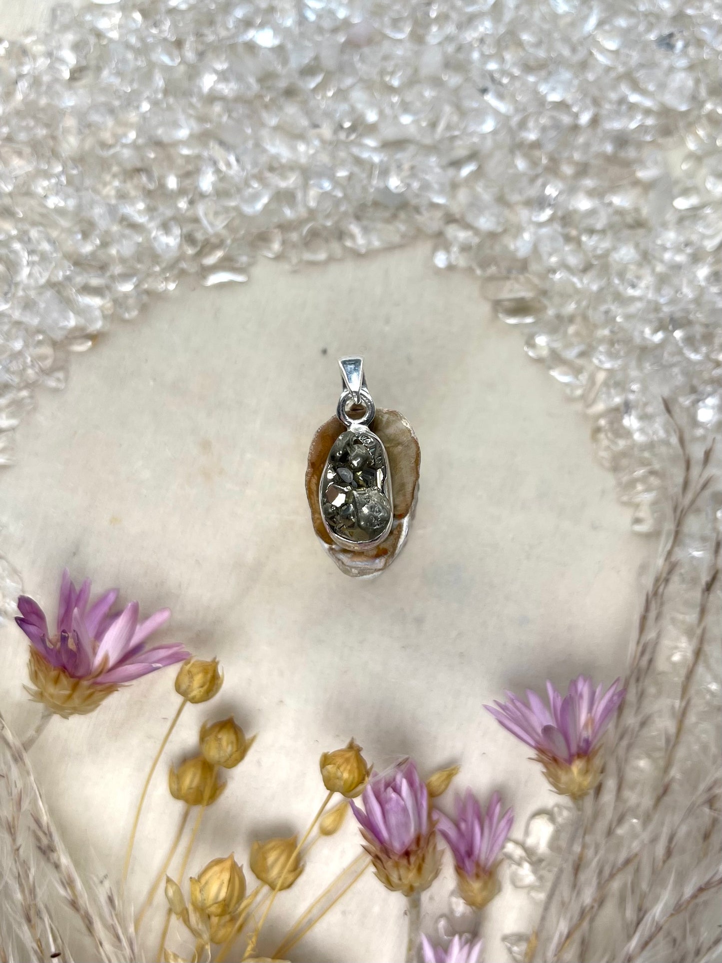 Pyrit Anhänger (925 Silber)