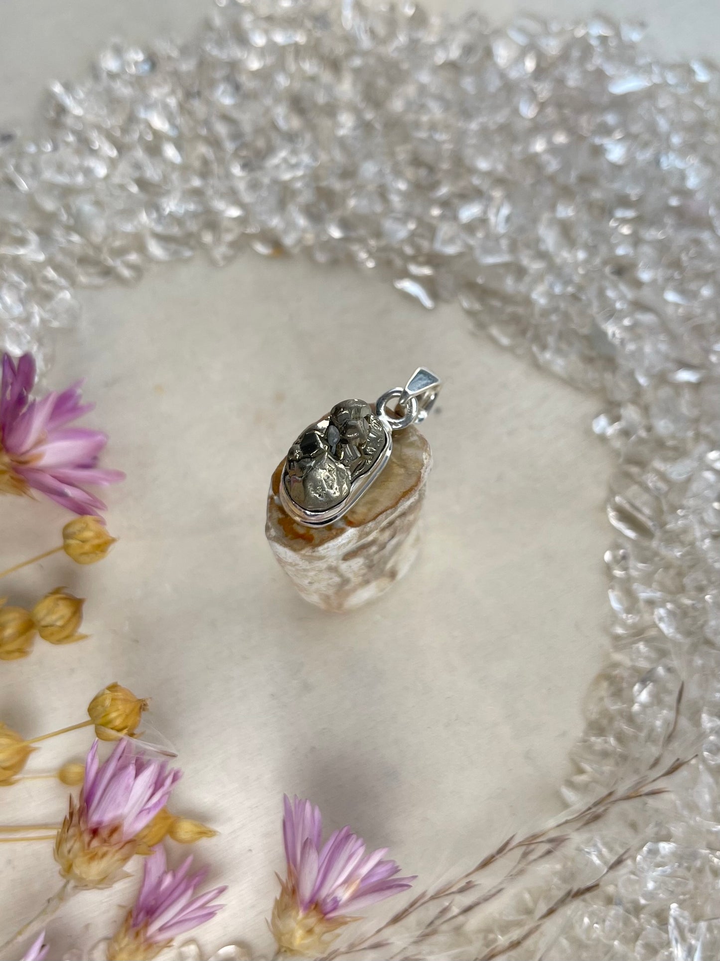 Pyrit Anhänger (925 Silber)