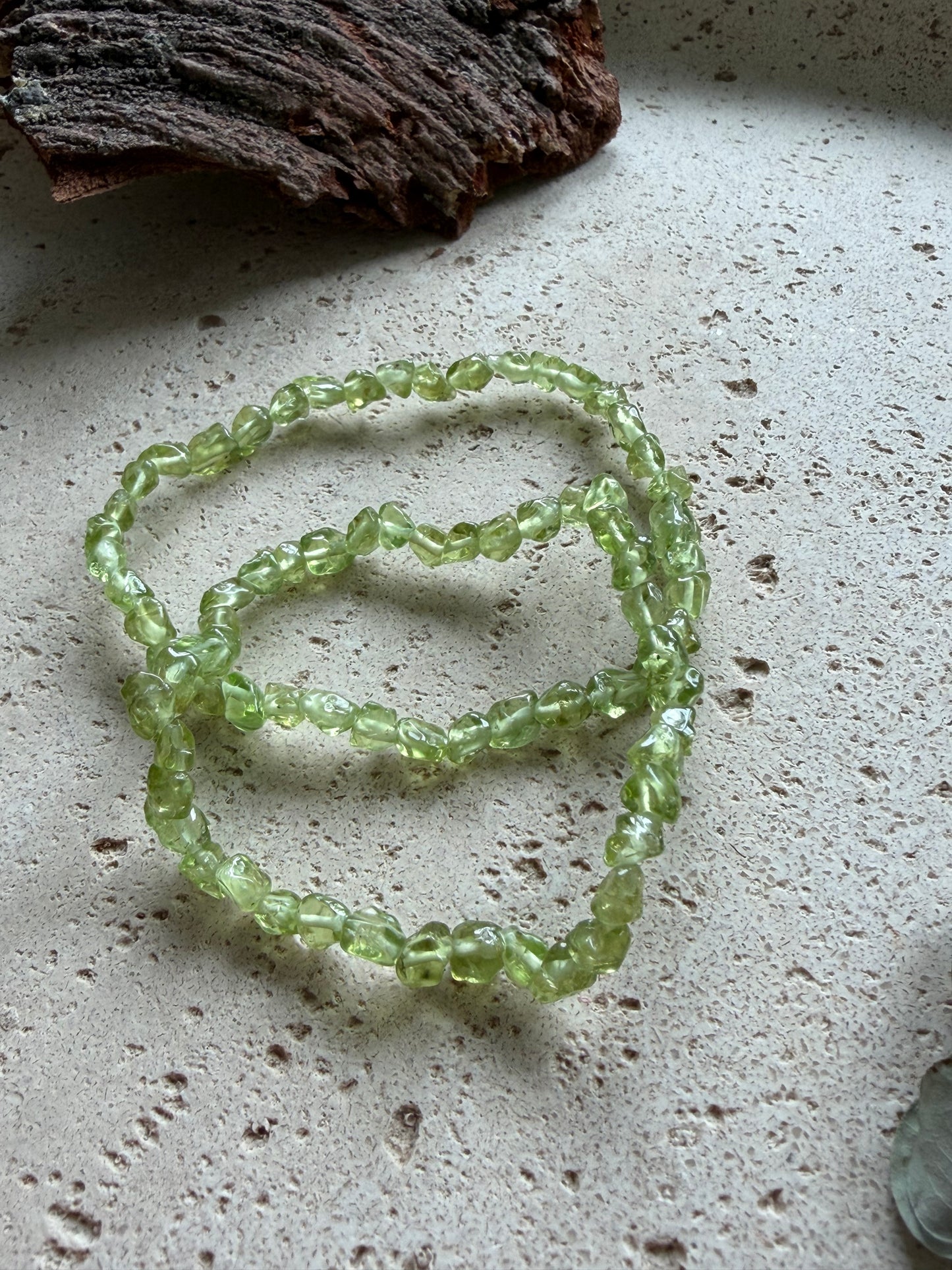 Peridot Nuggetarmband