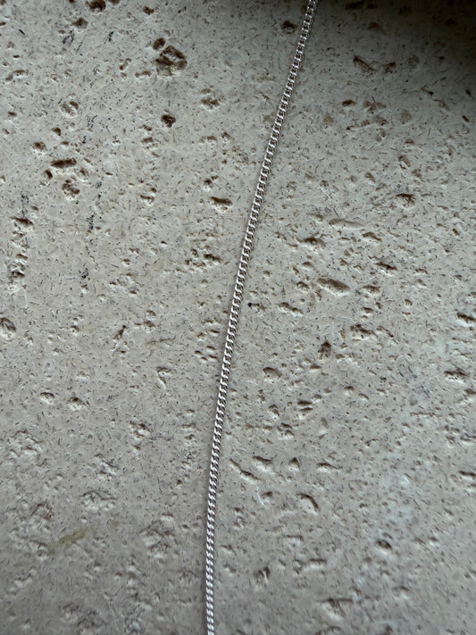 Filigrane Halskette aus 925 Sterling Silber, glatt, 45–50 cm