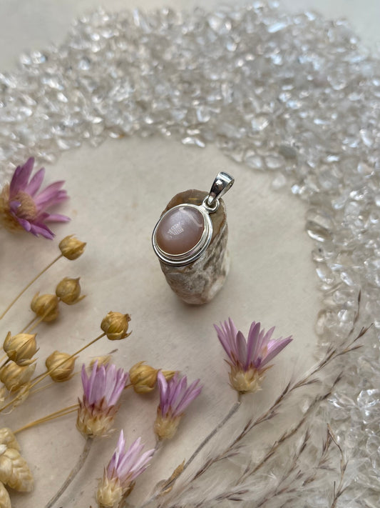 Mondstein Anhänger (925 Silber)