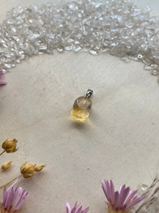 Citrin Anhänger (925 Silber)