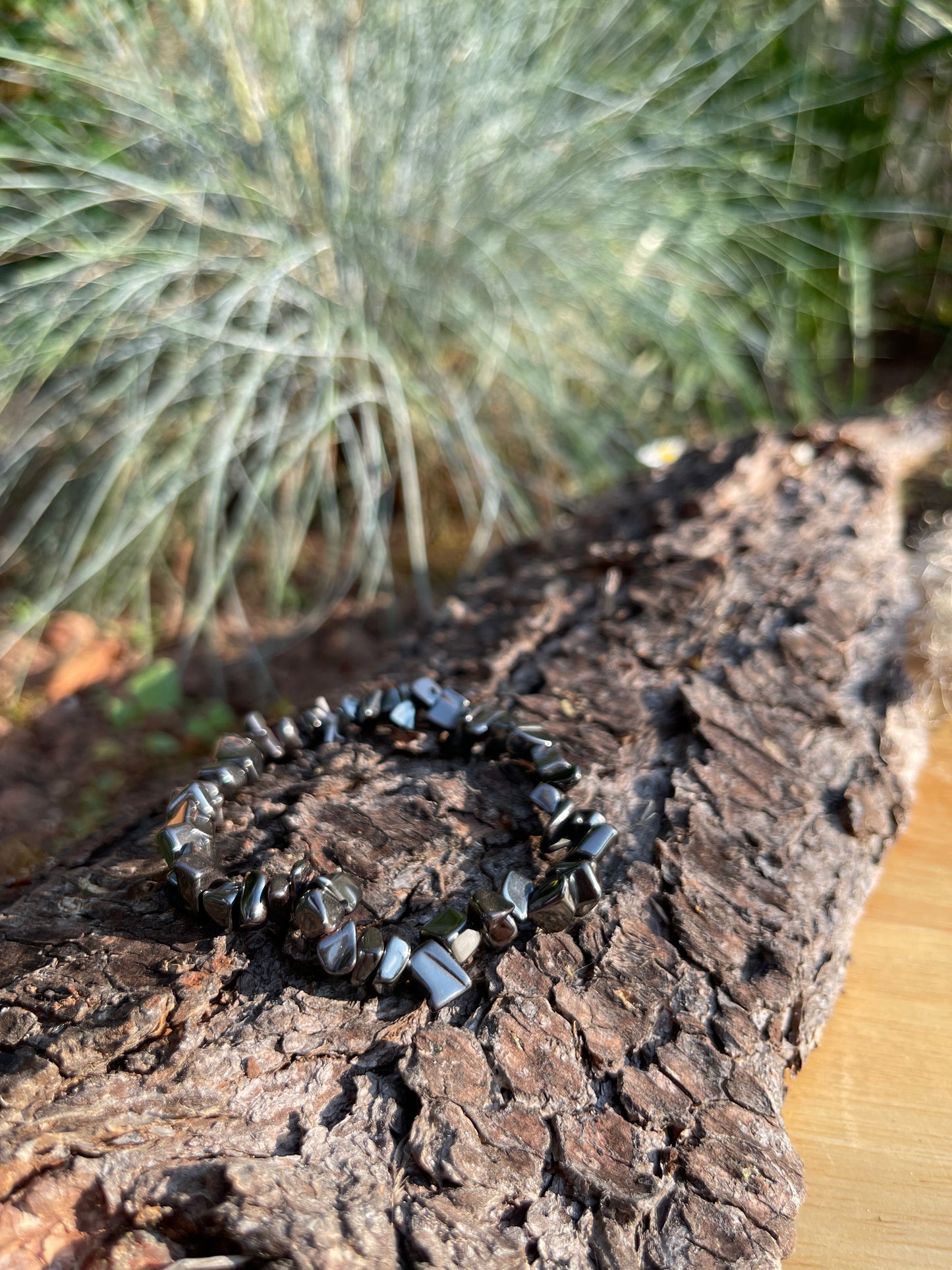 Edelstein Splitterarmband Hämatit