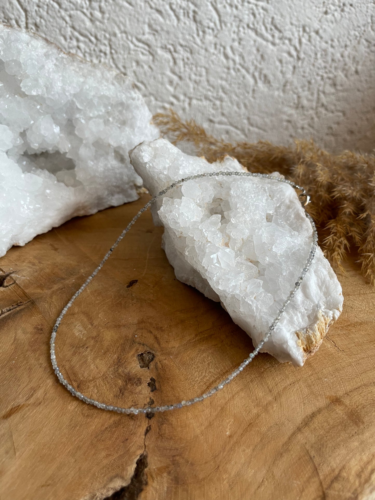 Edelstein Kette Labradorit facettiert