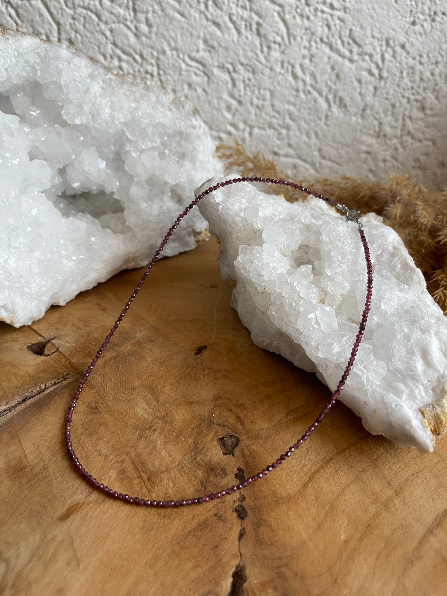 Edelstein Kette Granat facettiert