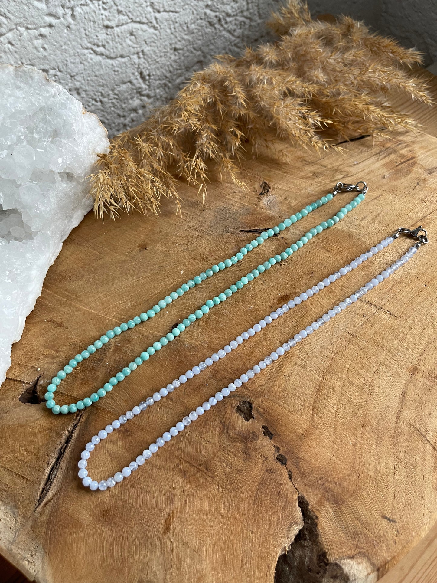 Edelstein Perlenkette