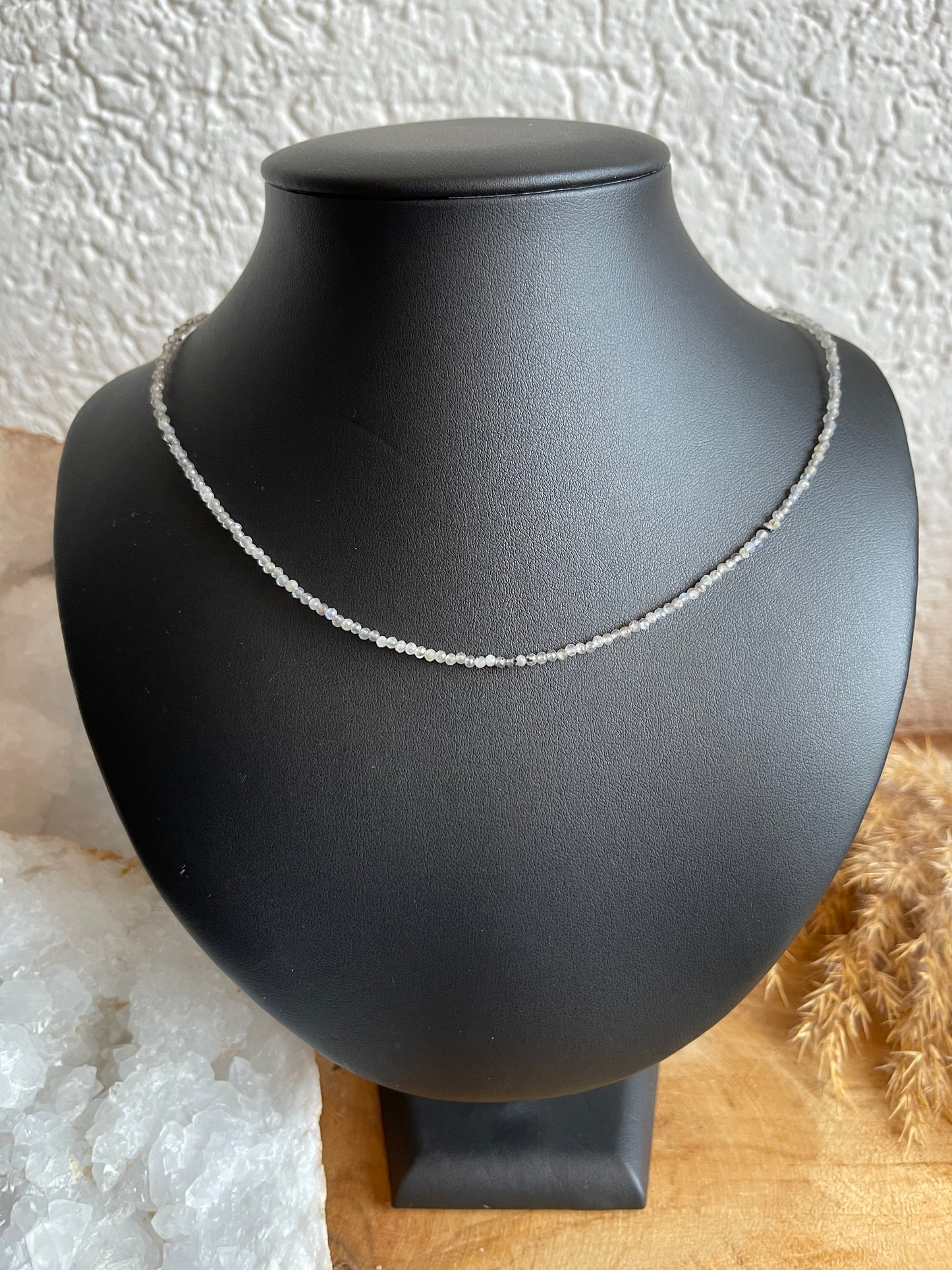 Edelstein Kette Labradorit facettiert