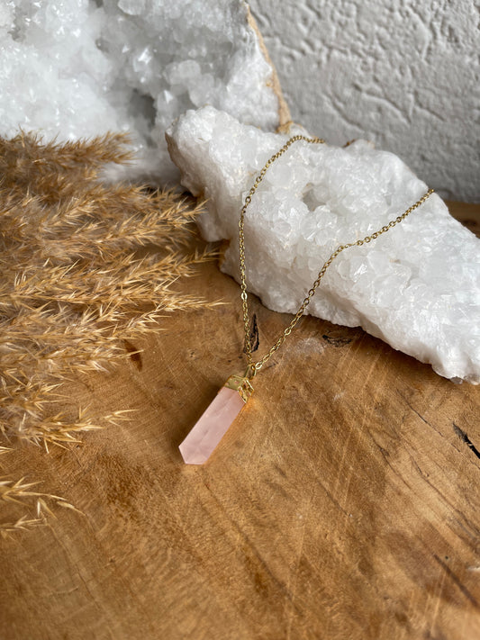 Edelstein Spitze Halskette Gold