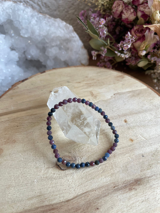 Edelstein Armband Rubin Saphir (facettiert)