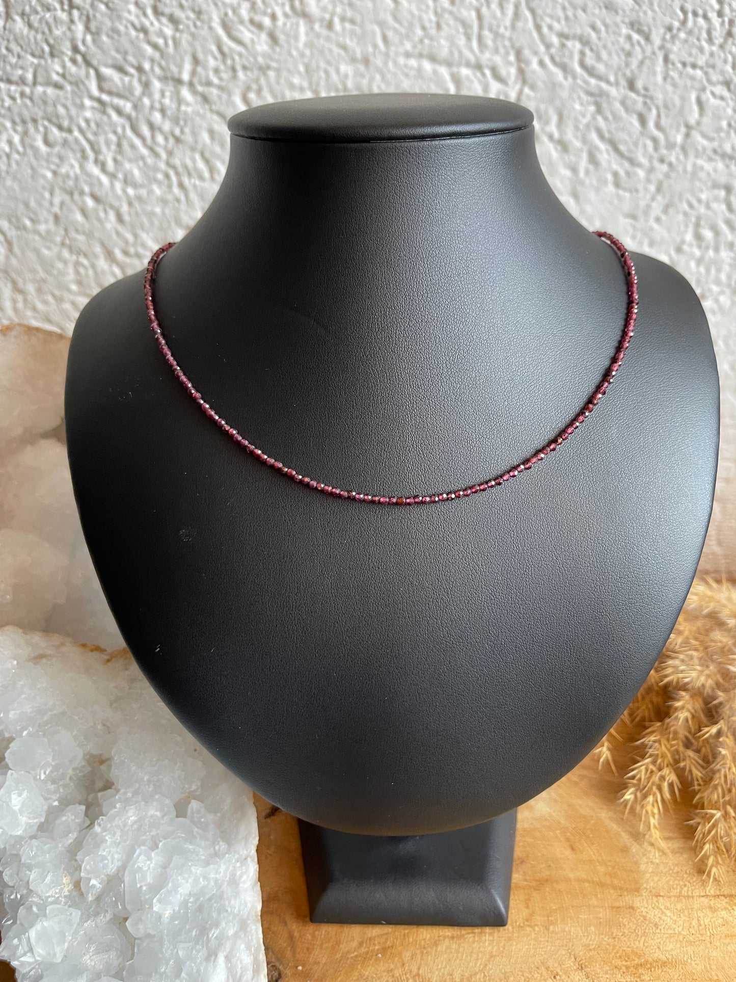 Edelstein Kette Granat facettiert