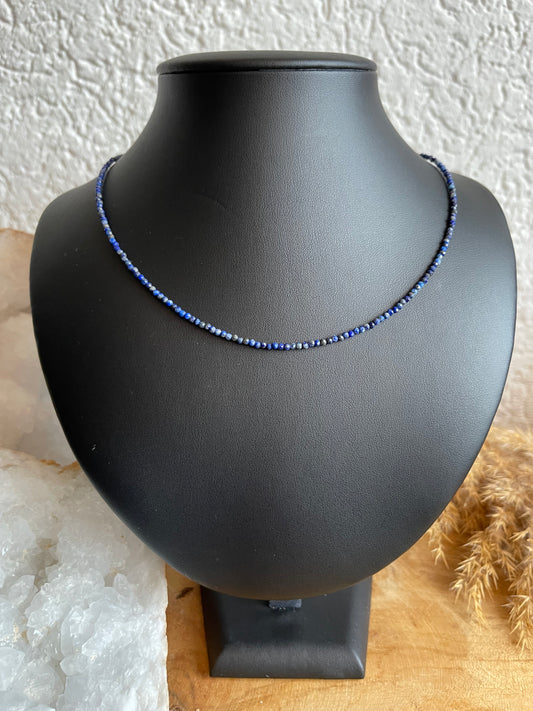 Edelstein Kette Lapis Lazuli facettiert