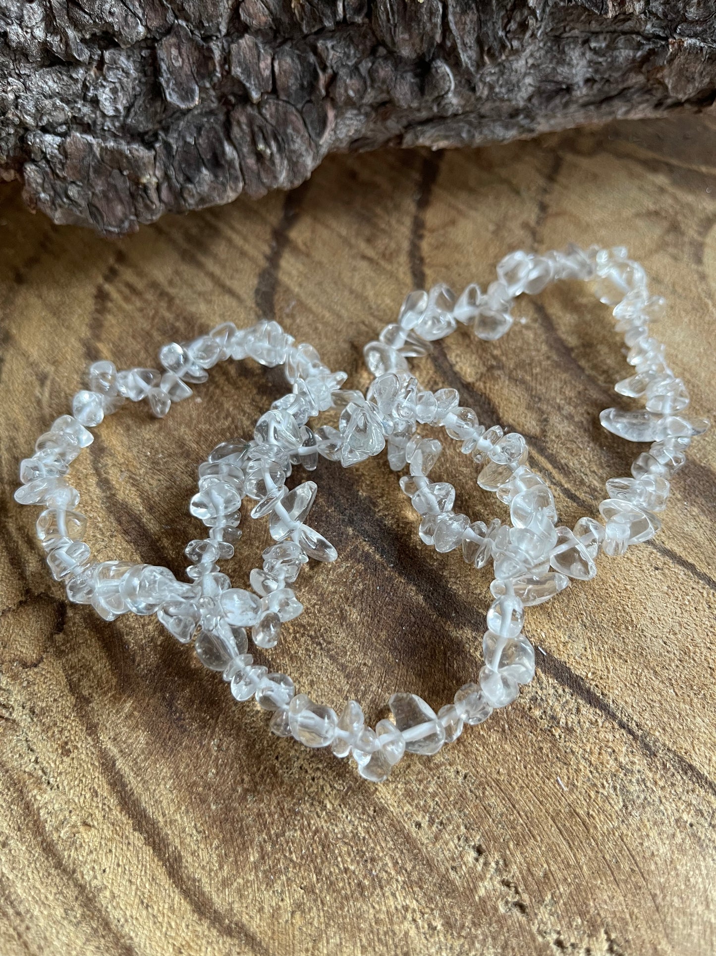 Edelstein Splitterarmband Bergkristall