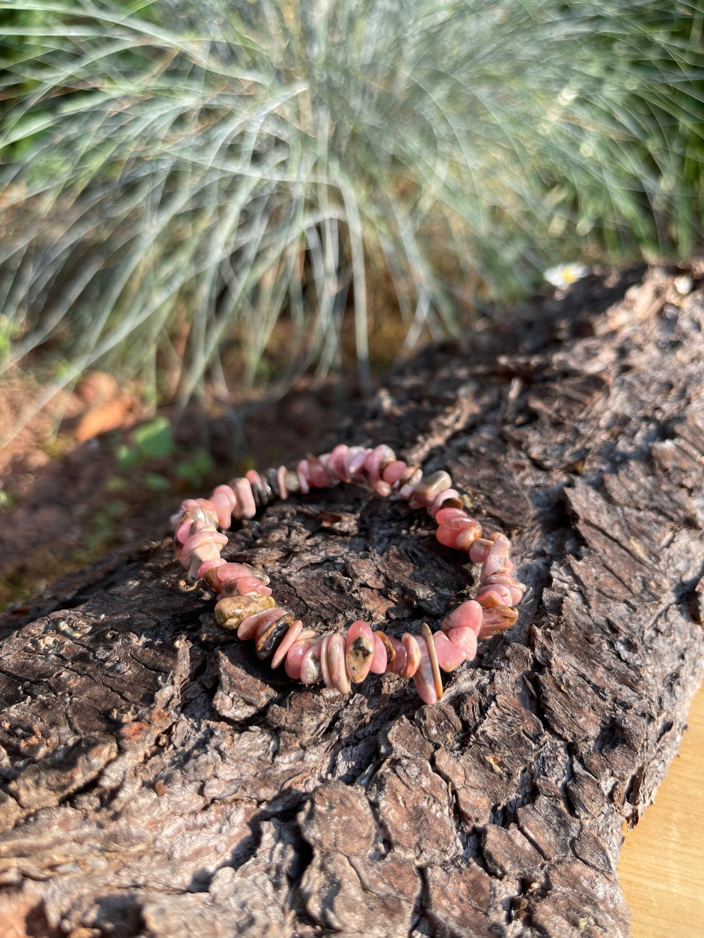 Edelstein Splitterarmband Rhodochrosit