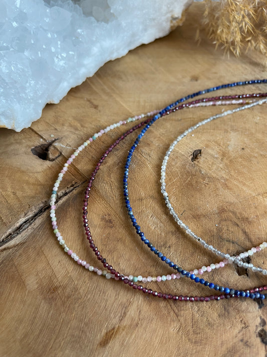 Edelstein Kette Granat facettiert