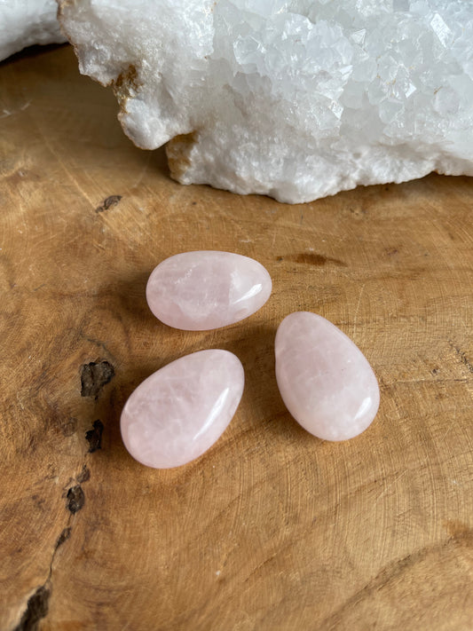 Rosenquarz Tropfen Halskette