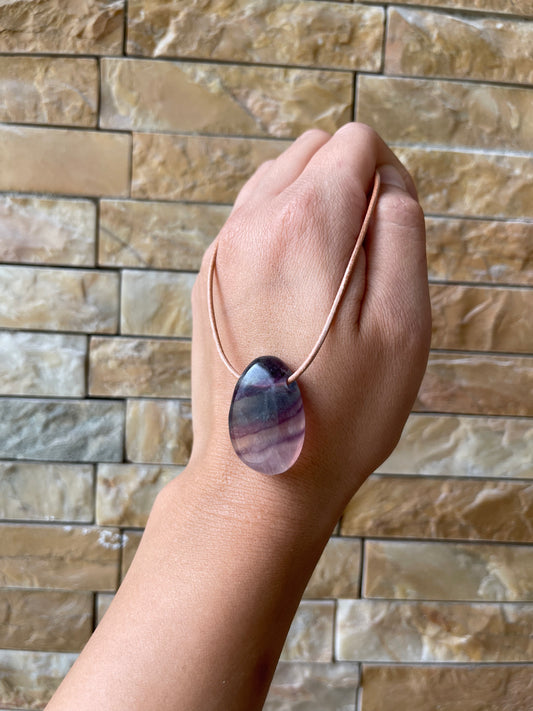 Fluorit bunt Tropfen Halskette