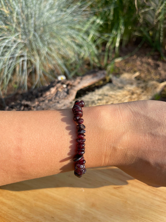 Edelstein Splitterarmband Granat