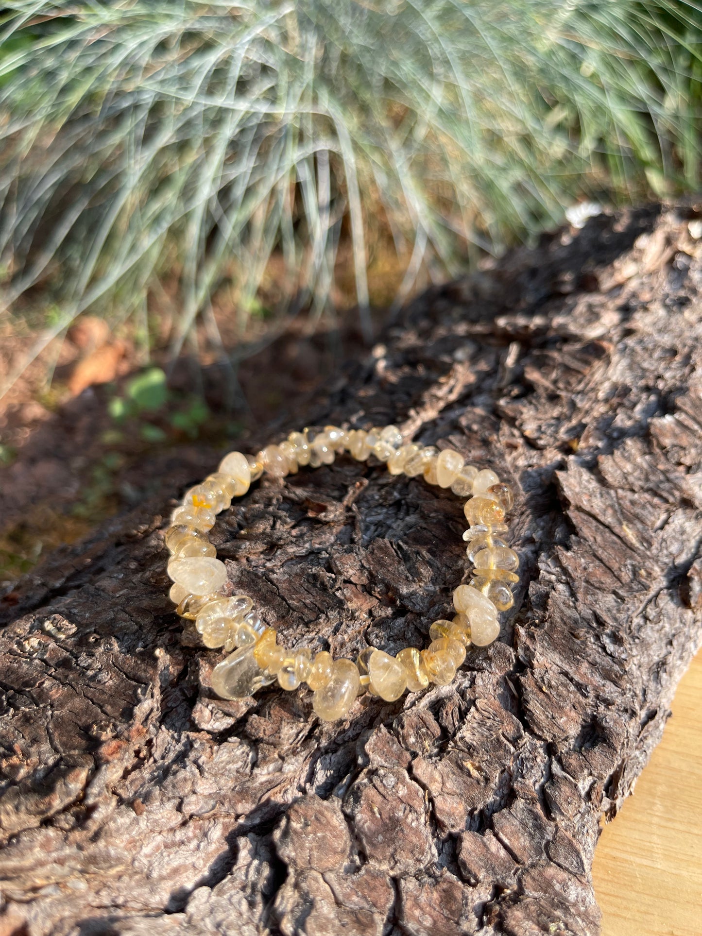 Edelstein Splitterarmband Rutilquarz