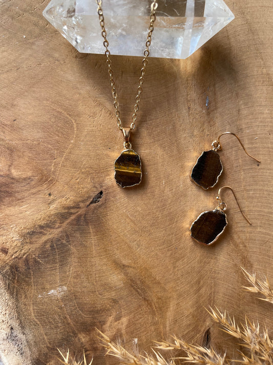 Tigerauge Edelstein Halskette