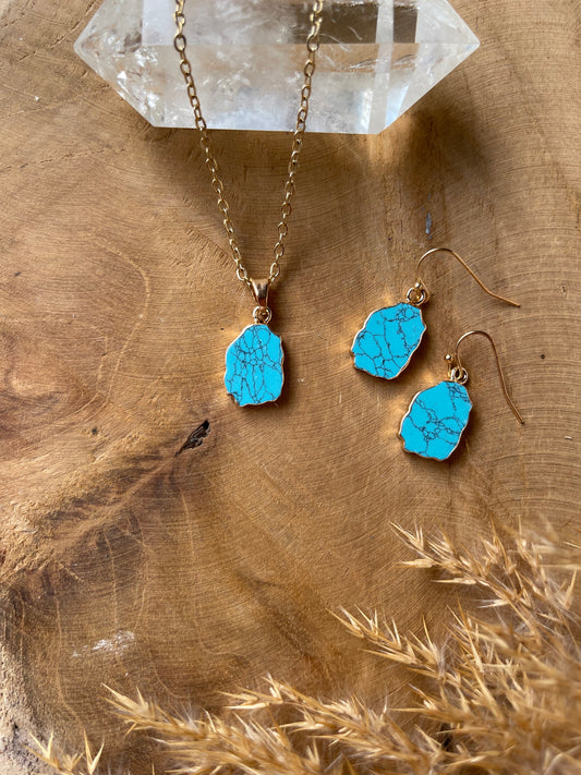 Türkis Edelstein Halskette