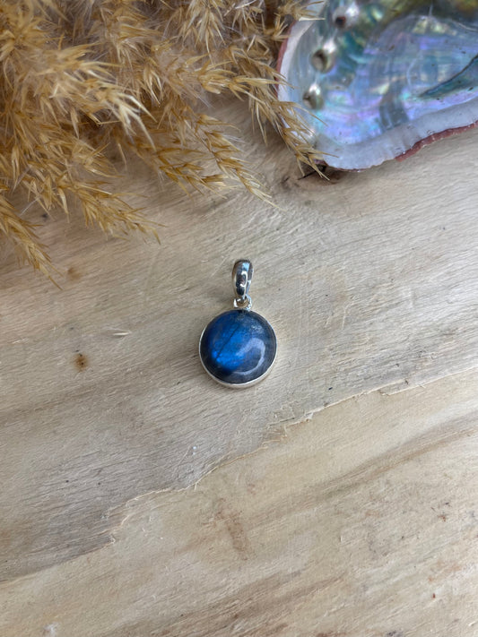 Labradorit „blue fire“ Anhänger 925 Silber