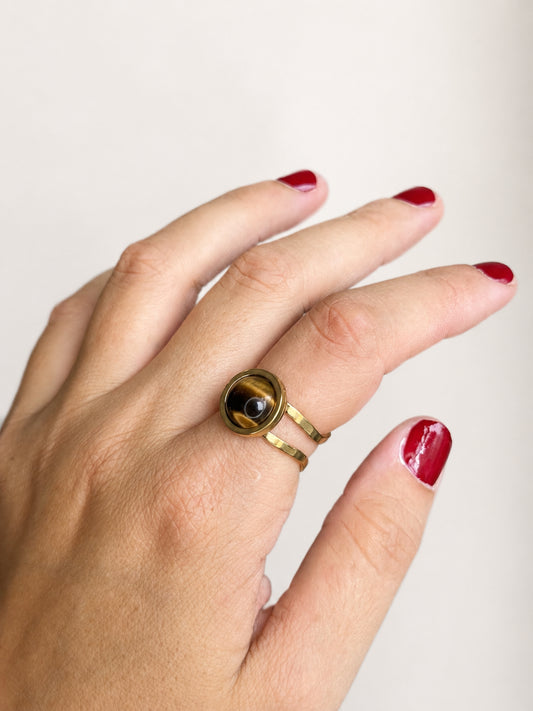 Golden Courage – Tigerauge Ring