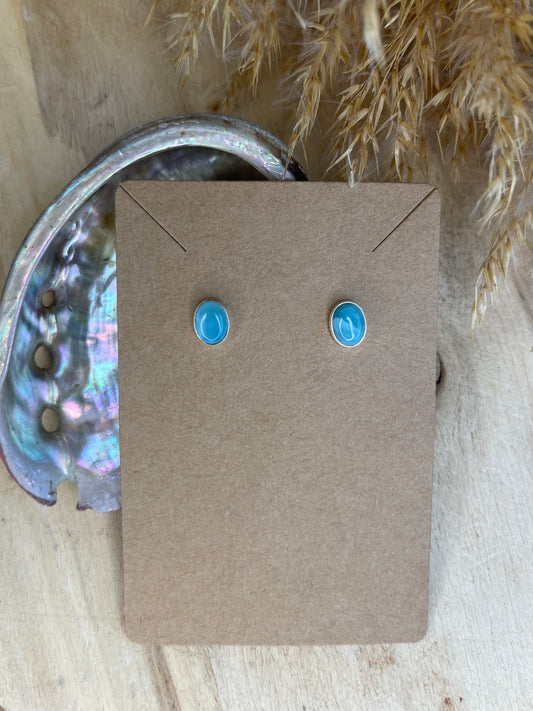 Larimar Ohrstecker 925 Silber
