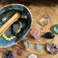 Edelsteinset für Anfänger mit Amethyst Rosenquarz Bergkristall und weiteren Heilsteinen