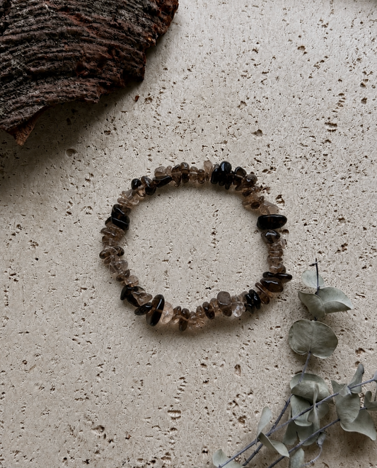 Rauchquarz Splitterarmband Naturstein