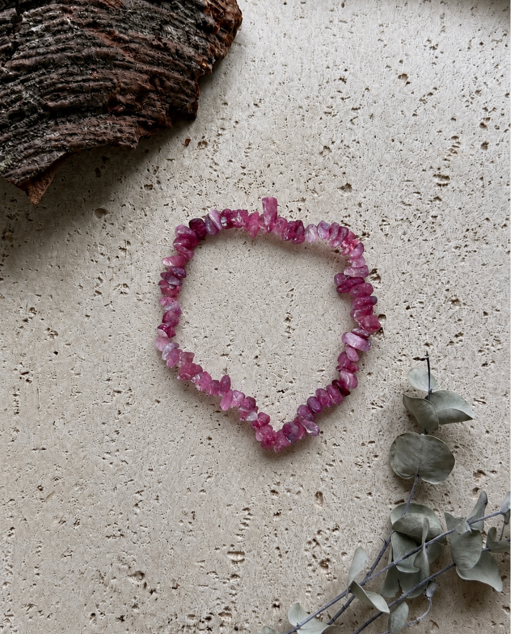 Turmalin rosa Naturstein Edelsteinarmband