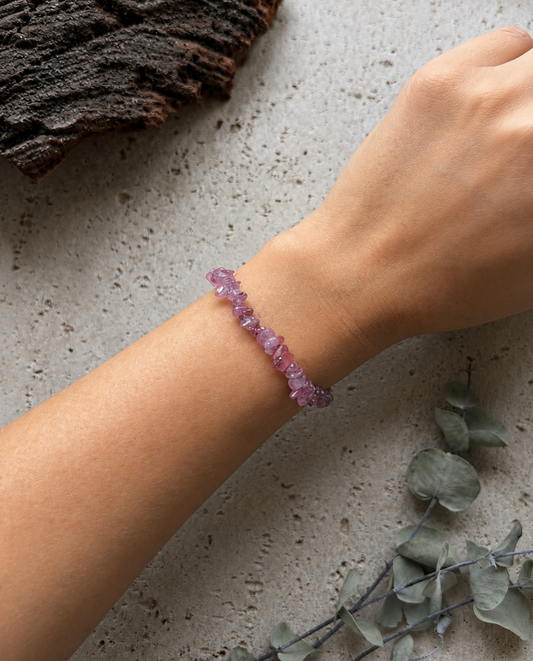 Turmalin rosa Naturstein Edelsteinarmband