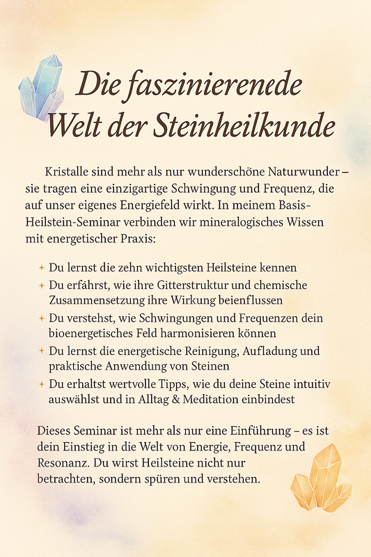 Heilsteine Basis-Kurs