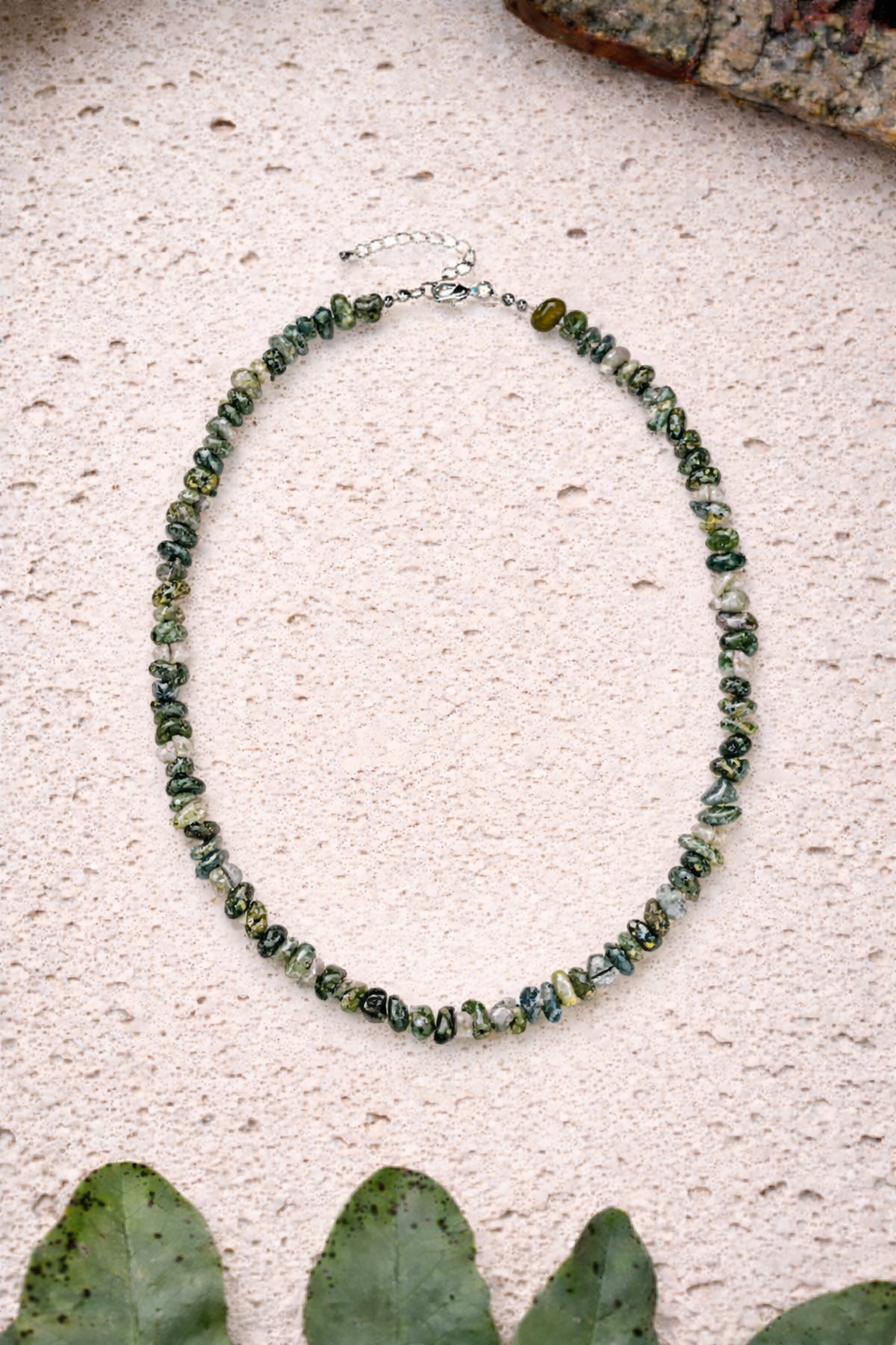 Splitterhalskette Moosachat